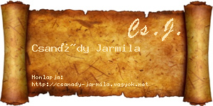 Csanády Jarmila névjegykártya